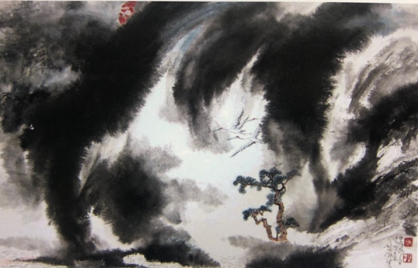 "꿈" 40*30cm 수묵담채, 옥당 박진현