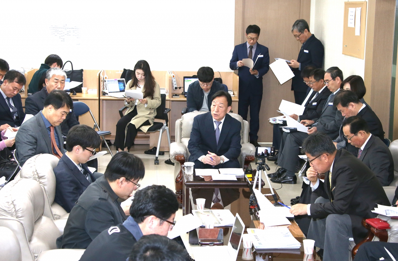 사진 기자간담회 모습