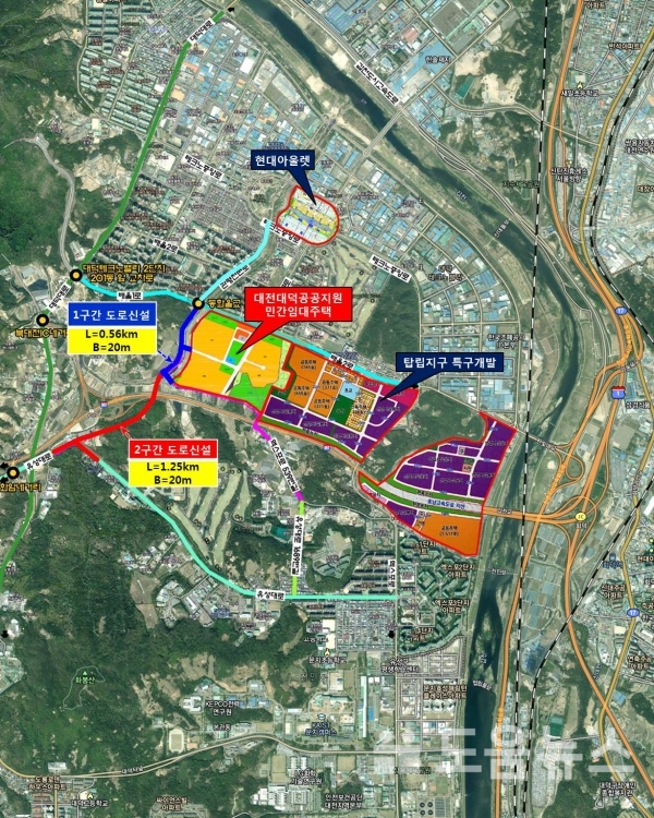 (사진제공=대전시)도로개설(2구간) 위치도